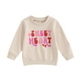 thumbnail image 1 of Elippeo Toddler Kids Girl Valentine's Day T Shirts HeartLetter Print Long-Sleeved O-neck Loose Pullover Sweathsirt Tops, 1 of 10