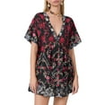 thumbnail image 1 of Elippeo Womens Summer Babydoll Dress Bohemian Floral Print Short Sleeve V-Neck Flowy Dress with Pockets, 1 of 6