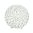 thumbnail image 1 of Elipse Medium 8" Contemporary Metal Crystal Round Sphere Glamourous Orb Table Lamp For Living Room, White, 1 of 7