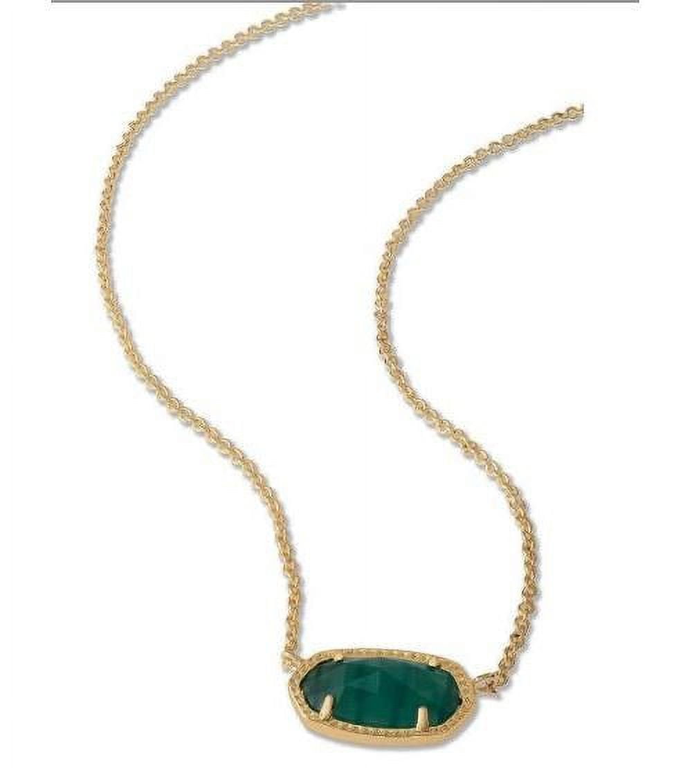 Kendra Scott Elisa 14K Gold Plated Emerald Cat's Eye Pendant Necklace