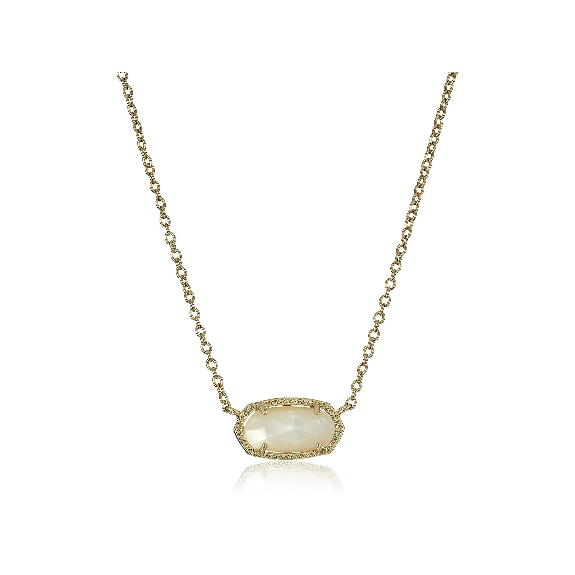 KENDRA SCOTT Elisa Pendant Women's Ivory 14K Gold Plated Chain Necklace JDM2120