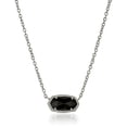 thumbnail image 1 of Elisa Rhodium Necklace - Black Opaque - 4217711455, 1 of 2