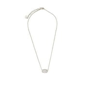 KENDRA SCOTT Elisa Silver Iridescent Drusy Necklace