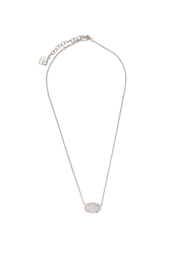 Elisa Silver Iridescent Drusy Necklace