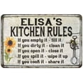 thumbnail image 1 of Elisa's Kitchen Rules Chic Sign Vintage Decor 8x12 Metal Sign 108120032494, 1 of 1