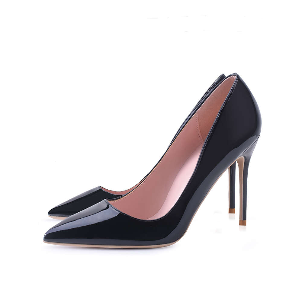 Elisabet Tang Women's Black Leather Ankle Boots - 4 Inch Heel Pointed Toe