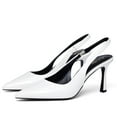 thumbnail image 1 of Elisabet Tang Women's Slingback Pointed Closed Toe Stiletto Pumps Slip on Elastic Strap Wedding Party Dress Sandals Shoes, 1 of 9
