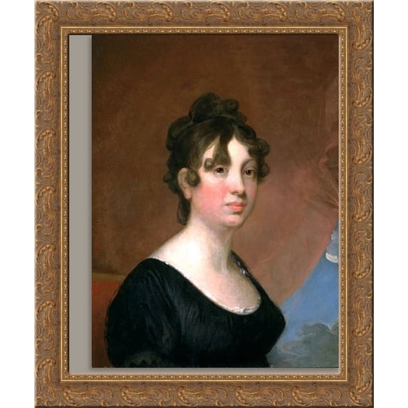 Elisabeth Bender Greenough 24x20 Gold Ornate Wood Framed Canvas Art by Gilbert Stuart