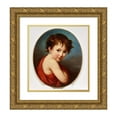 thumbnail image 1 of Elisabeth Louise Vigée Le Brun 12x13 Gold Ornate Wood Frame and Double Matted Museum Art Print Titled - Portrait of Michel (1802), 1 of 4