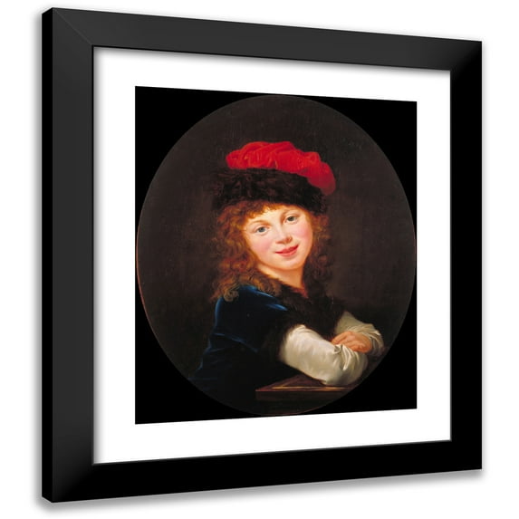 Elisabeth Louise Vigée Le Brun 15x18 Black Modern Framed Museum Art Print Titled - Portrait of a Girl (From 1788 Until 1790)