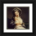 thumbnail image 1 of Elisabeth Louise Vigée Le Brun 20x20 Black Ornate Framed Double Matted Museum Art Print Titled: Self-Portrait with Her Daughter, Julie (Jeanne Julie Louise) (1786), 1 of 5