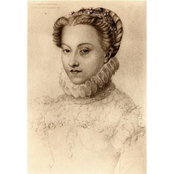 Elisabeth of Austria Queen of France 1554-1592 Daughter of Emperor Poster Print - 24 x 36