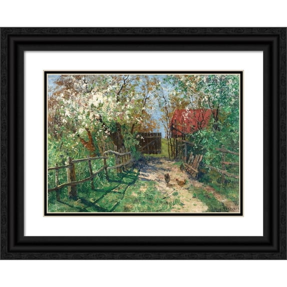 Elisabeth von Eicken 24x18 Black Ornate Framed Double Matted Museum Art Print Titled: Spring (Spring).