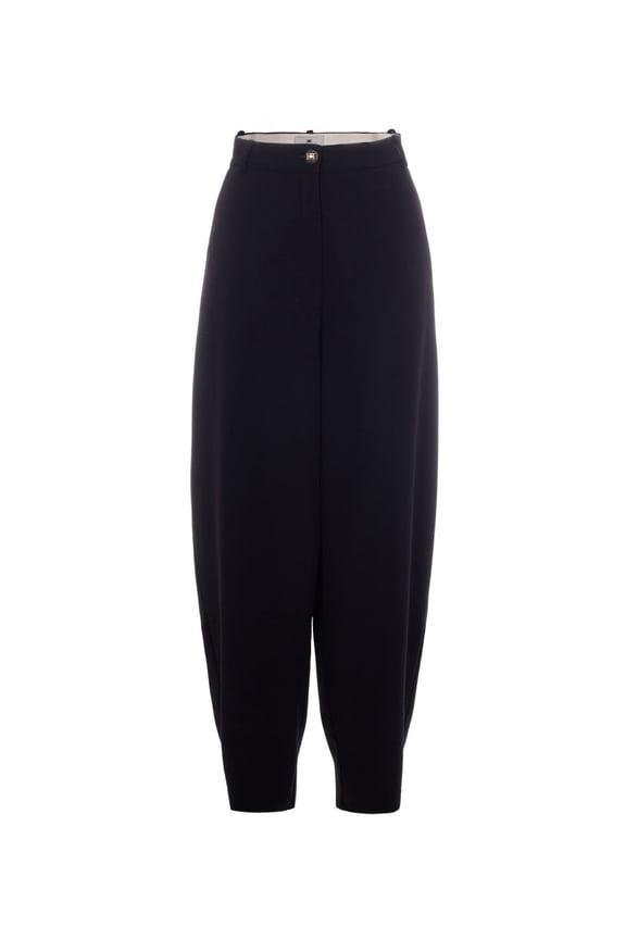 Black Lightweight Crepe Trousers (Women's)