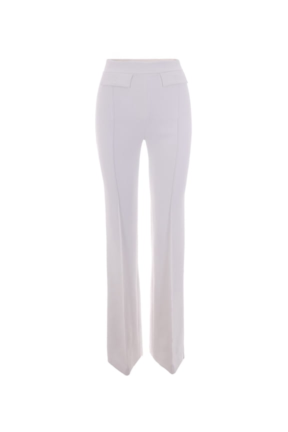 Double Crepe Stretch Trousers With Embroidered Logo (Women's)