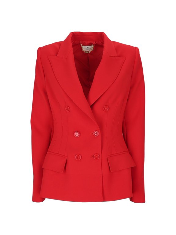 Tailored Double-Breasted Jacket With Structured Shoulders And Flattering Silhouette (Women's)