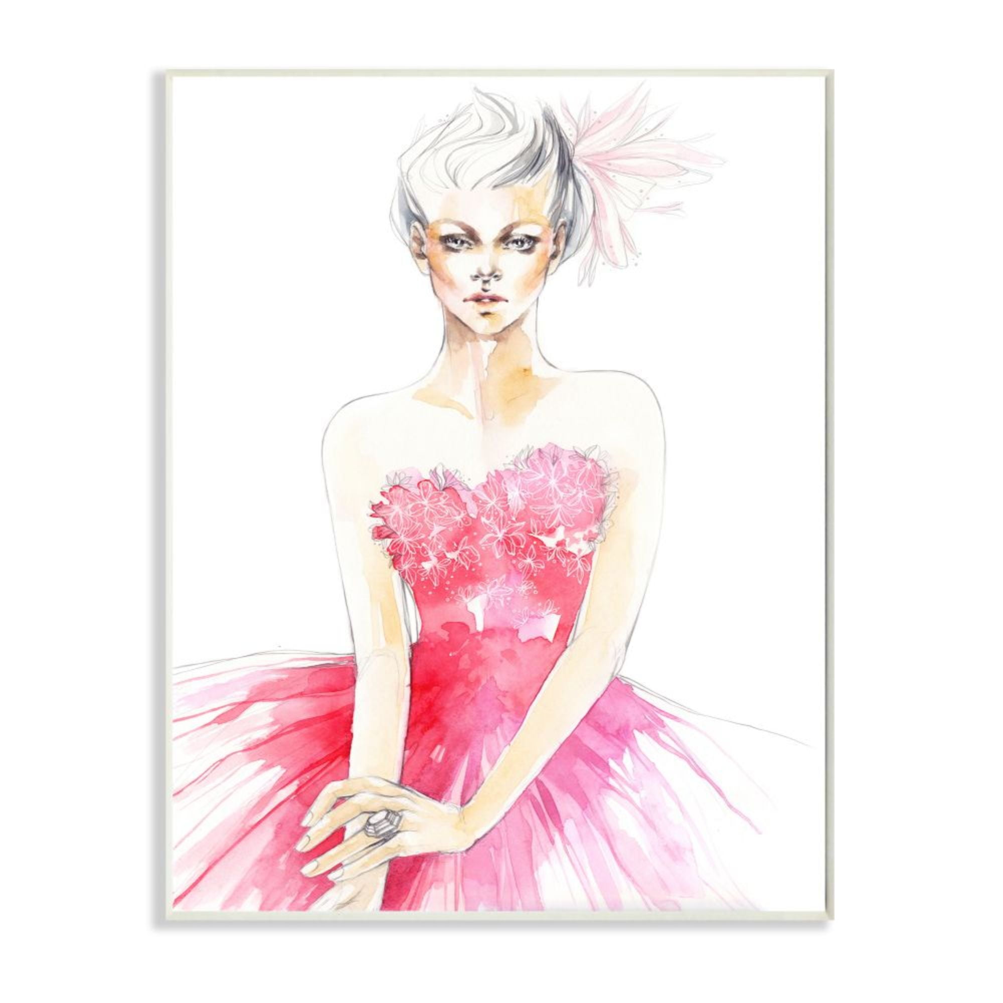 green emerald velvet dress Fashion Ilustration from Photo – ANELLIQUE main image 0