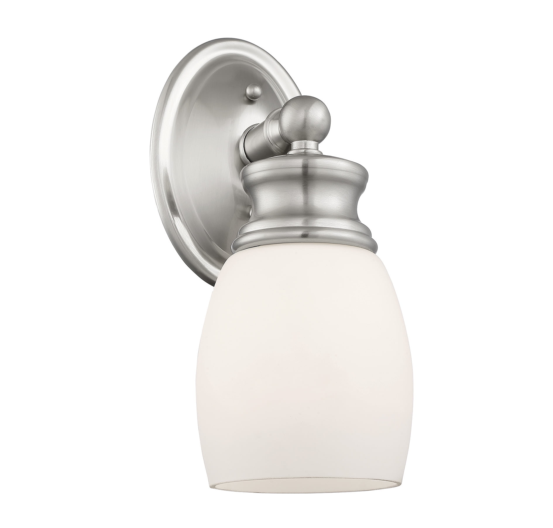 Elise Satin Nickel 1-Light Vanity Wall Sconce