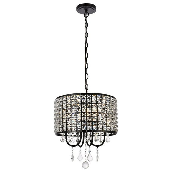 Elise 14 inch pendant in black