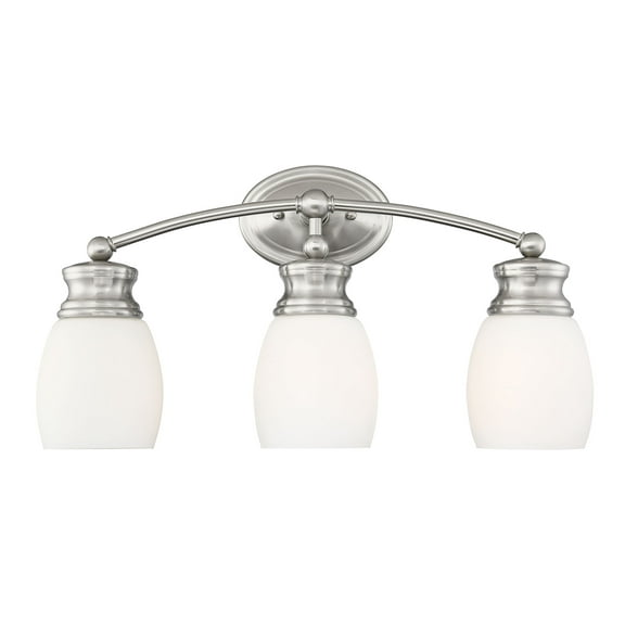Elise 3-Light Bathroom Vanity Light in Satin Nickel