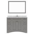 thumbnail image 1 of Elise 48" Single Bath Vanity in Gray with Cultured Marble Quartz Top and Square Sink with Matching Mirror, 1 of 4