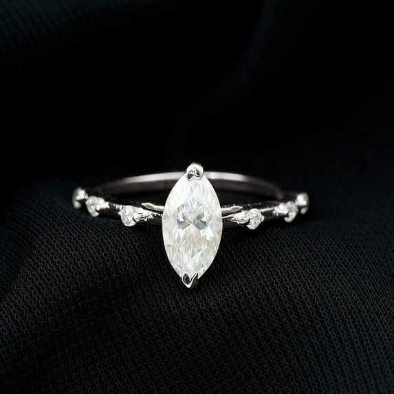 Elise Jewel 1.4 Ct Marquise Cut Diamond Wedding Rings - 14k White Gold Rings For Women - Daily Wear Diamond Ring - Christmas Special Gift for Her - Anniversary Gift For Her - Promise Gift for Her