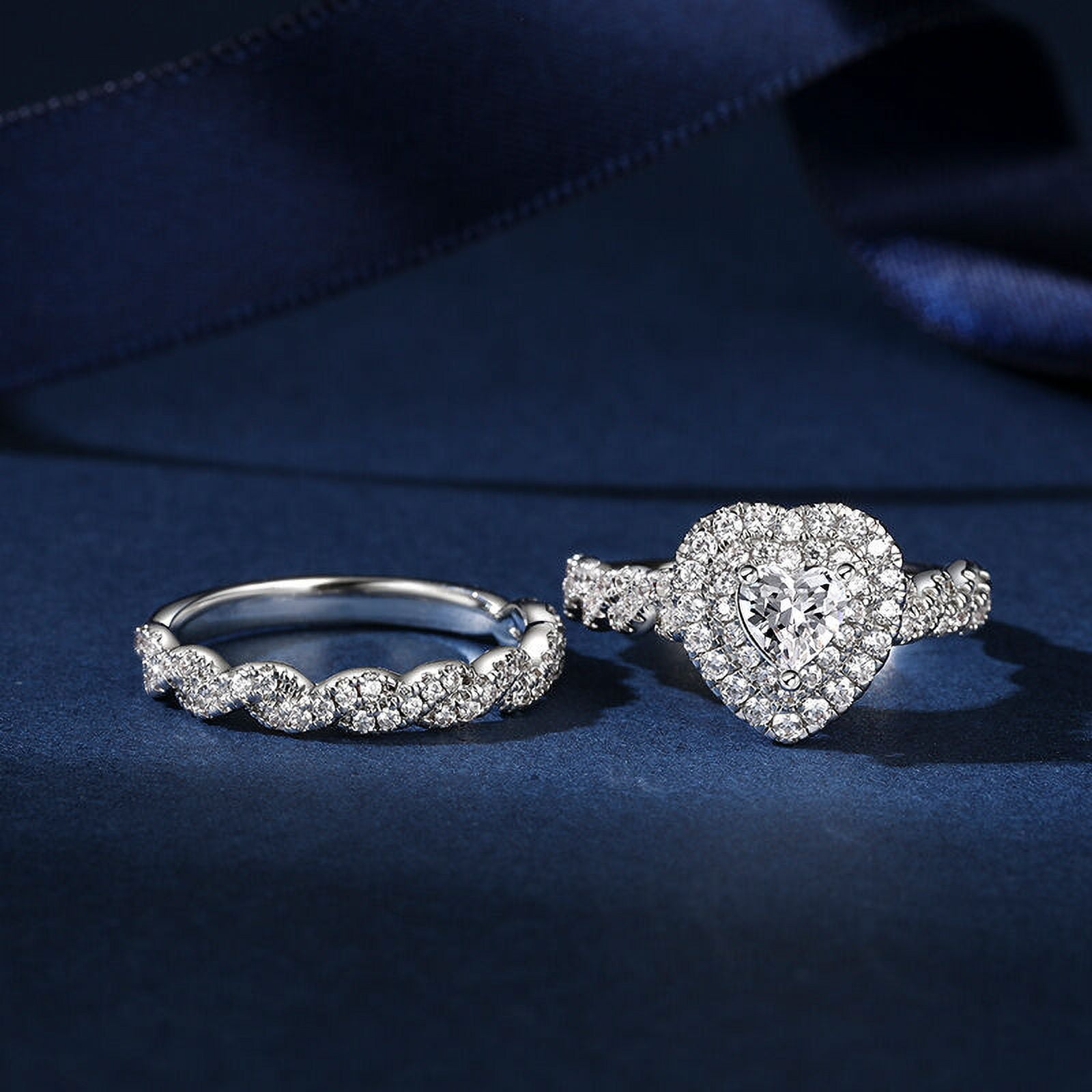 Elise Jewel 1.5 Ct Heart Cut Lab Created Simulated Diamond - 14K White ...