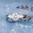 thumbnail image 1 of Elise Jewel 14K White Gold Plated Ring - Brilliant 1.9 Ct Round Cut Diamond Ring - Engagement Wedding Trilogy Ring for Women's - 3 Stone Diamond Rings for Women's - Engagement Wedding Rings, 1 of 4