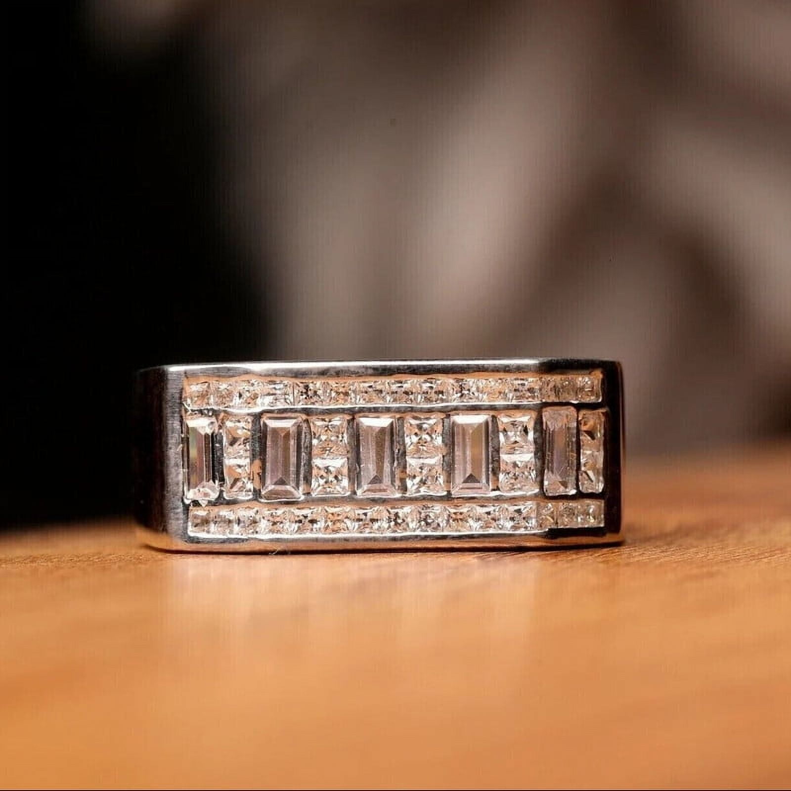 Elise Jewel 14k White Gold Rings On Clearance - 0.9 Ct VVS1 Emerald Cut ...