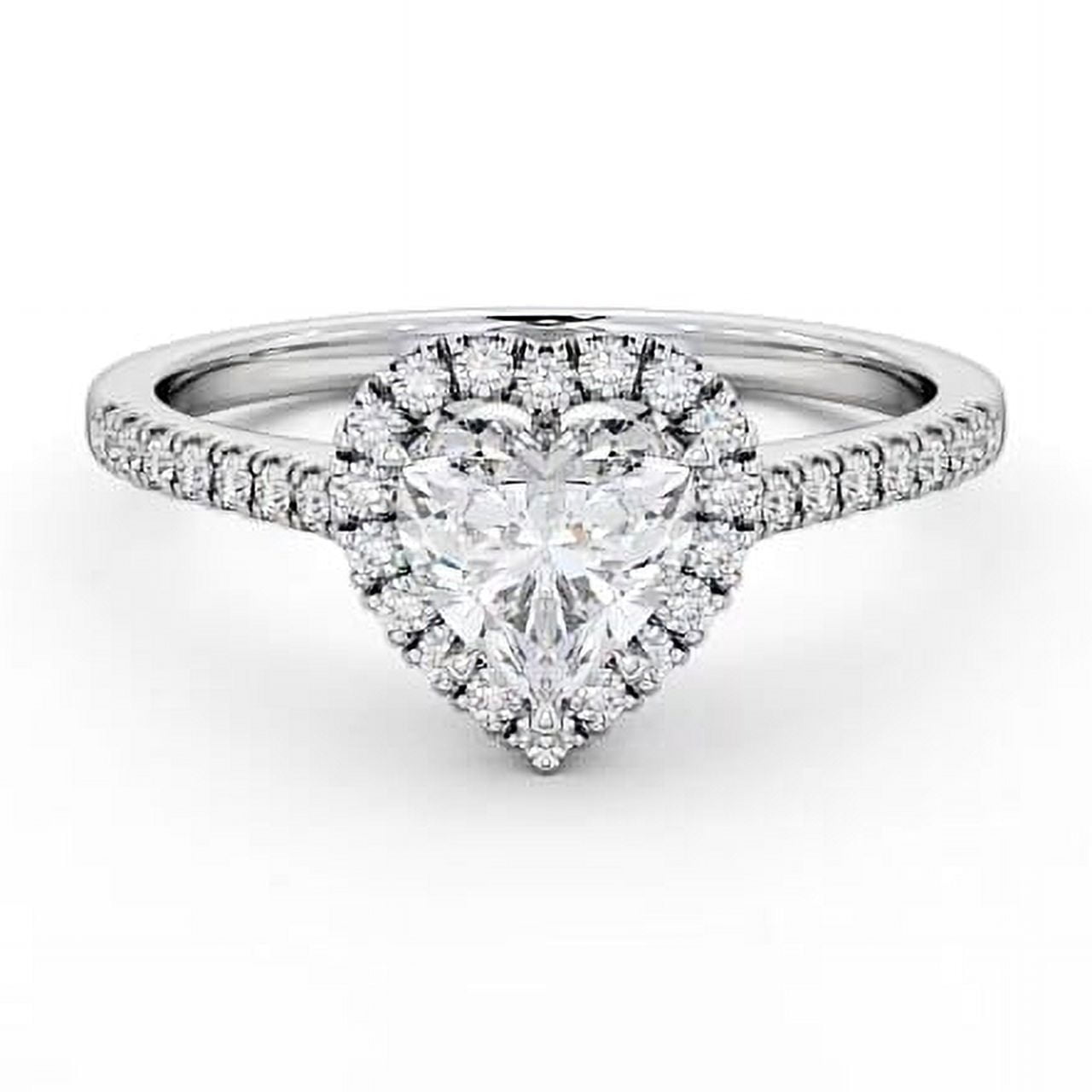 Elise Jewel 2 Ct Heart Cut Excellent Diamond Ring for Women - 14K White ...
