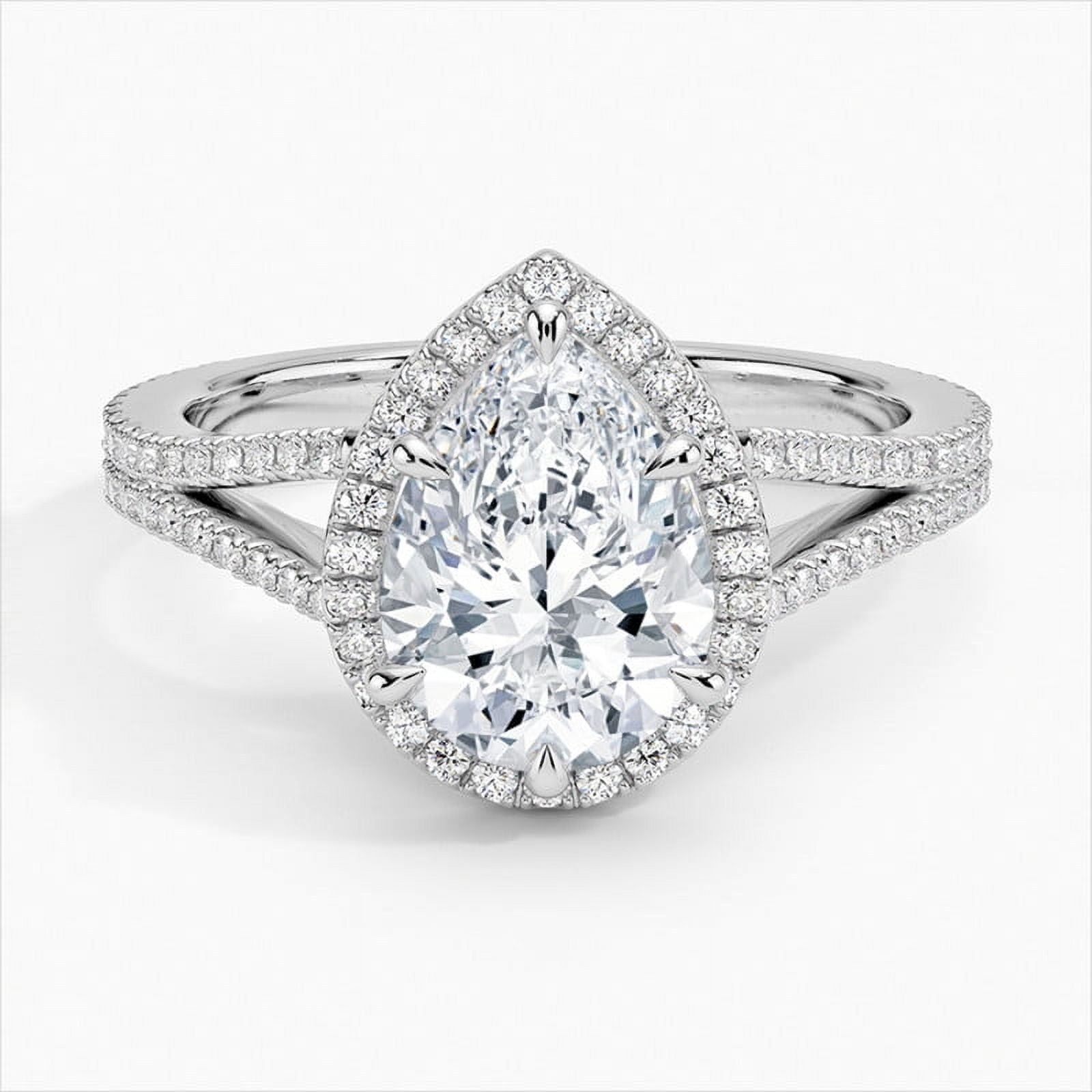 Elise Jewelry Engagement Wedding Rings for Her - 14K White Gold Plated ...