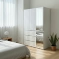 thumbnail image 1 of Elise Modular Wood Closet System with Mirror in White, 1 of 13