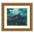 thumbnail image 1 of Eliseo Meifrén 14x12 Gold Ornate Wood Frame and Double Matted Museum Art Print Titled - Night in Cadaques, 1 of 4