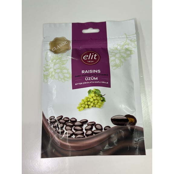 Elit Dark Chocolate Covered Raisins Dragee - 1 Pack