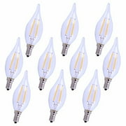 Elitco Lighting Odeya 4.11" 2.5W 3000K Clear Glass LED Light Bulb Set of 10