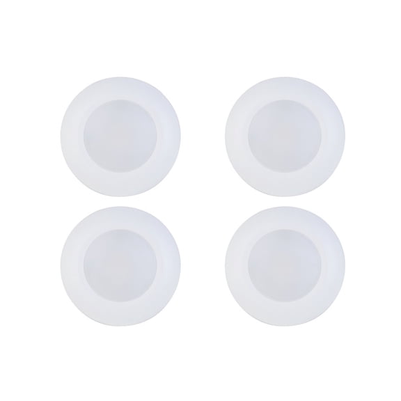 Elitco Lighting 5 Inch 3000K-5000K Selectable 10W 600 Lumens Disk Light In White Pack Of 4
