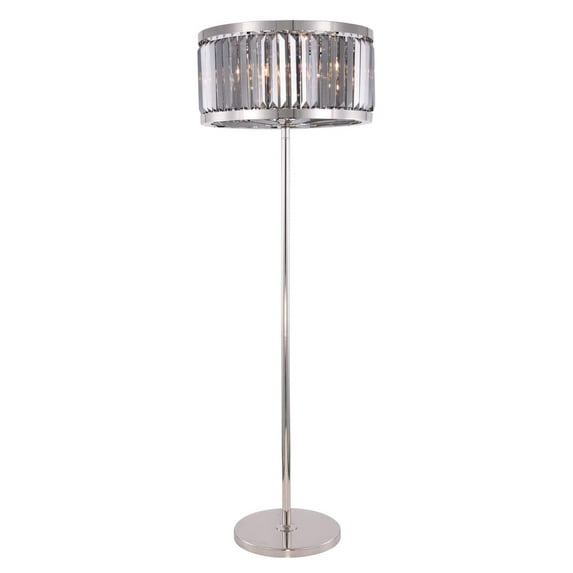 Elitco Lighting Chelsea 6 light Polished nickel Floor Lamp Clear Royal Cut Crystal
