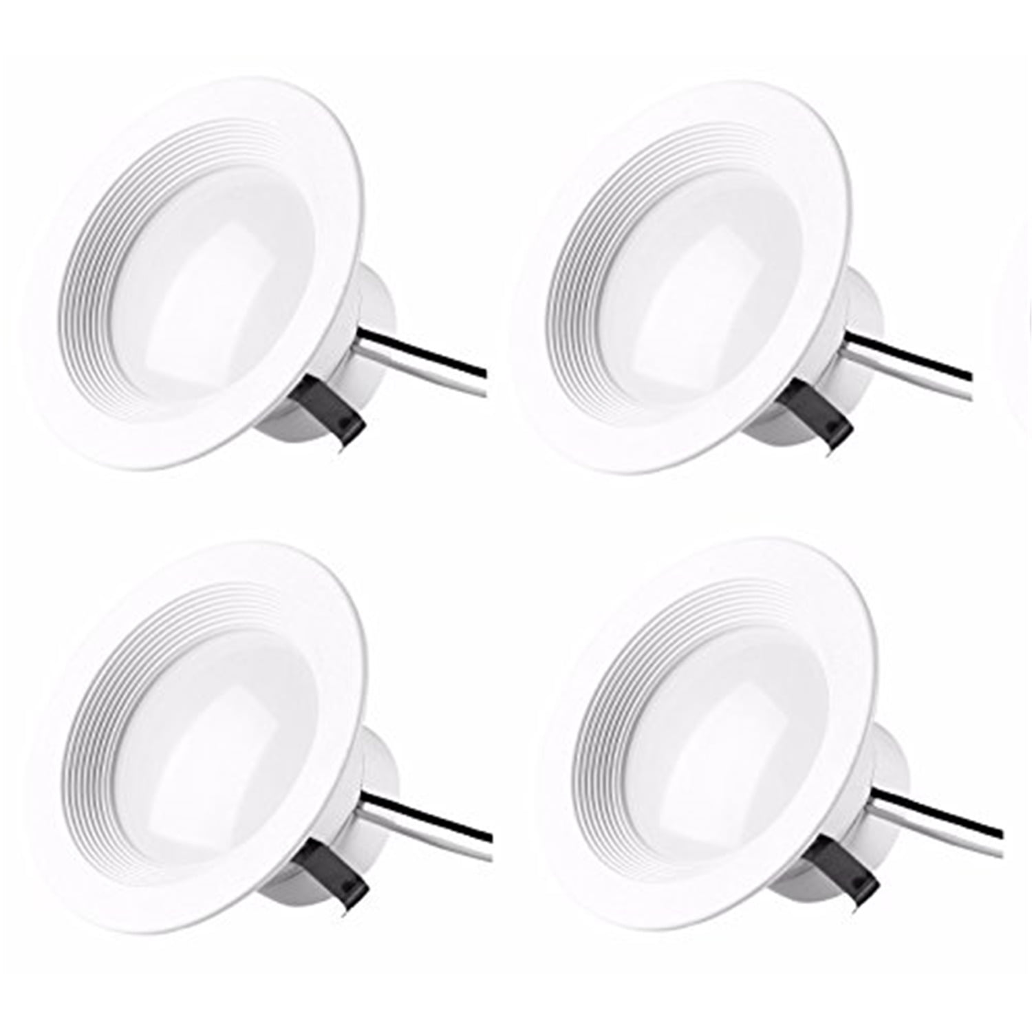 Matte White Aluminum 4'' Dimmable LED Recessed Lighting Kit