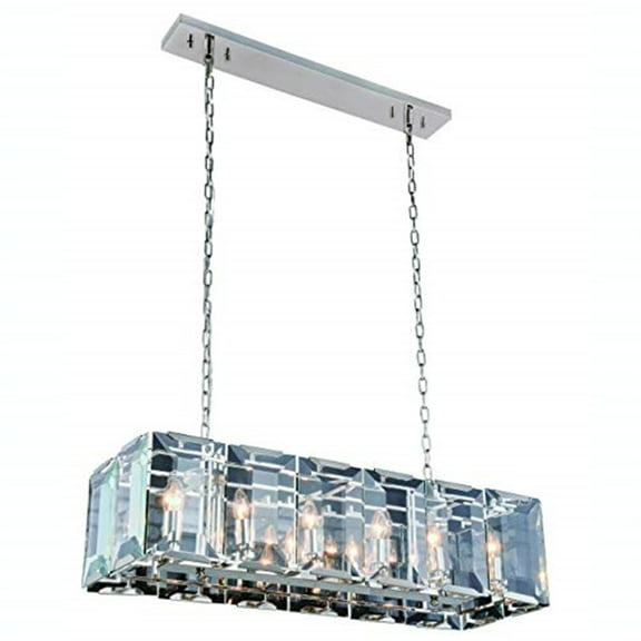 Elitco Lighting Monaco 12 light Polished Nickel Chandelier Clear Glass Crystal