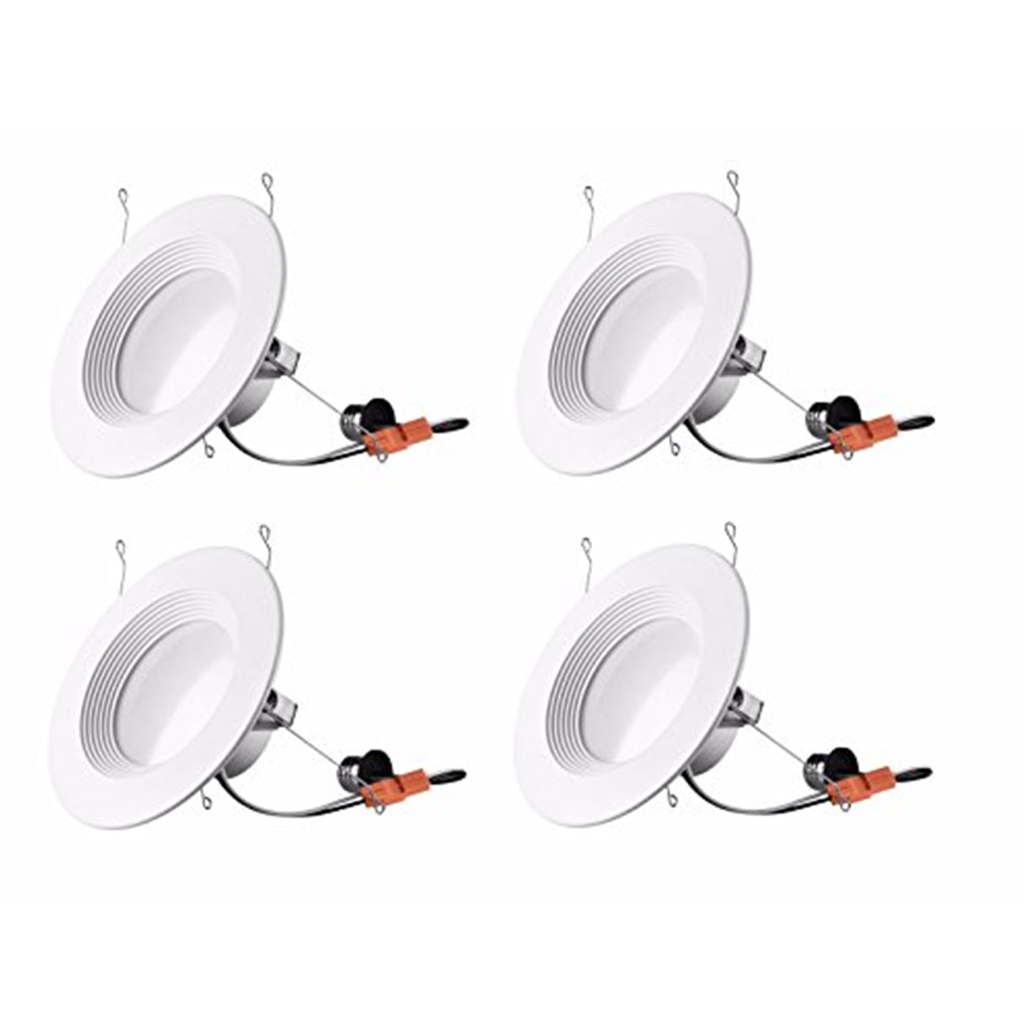 Matte White Aluminum 6-Inch LED Recessed Light Pack