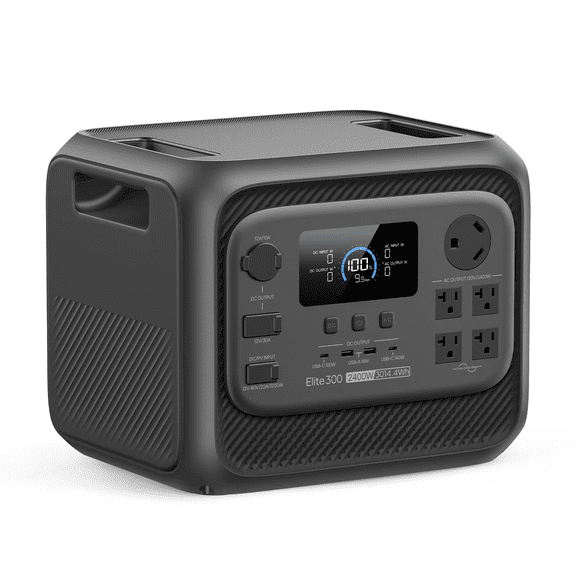 Elite 300 Portable Power Station, 3014.4Wh LiFePO4 Battery, 2400W Solar Generator with 4800W Surge, 10ms UPS, TT-30 RV Outlet, 12V/30A DC Output for Home Backup, Camping and R