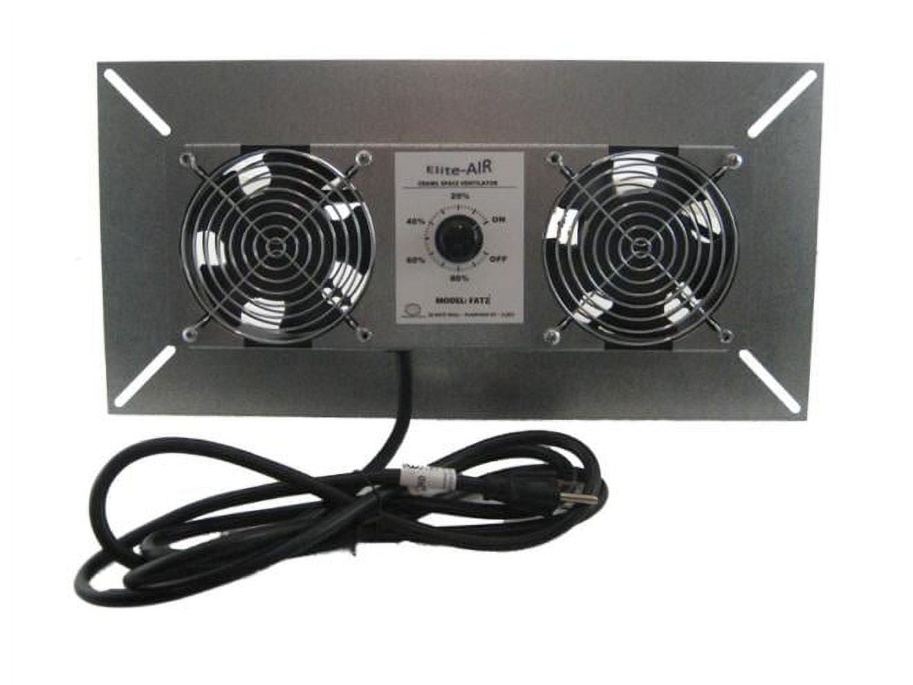 Elite-Air FAT2 220 CFM Dual Fan Crawl Space Ventilator With Dehumidistat