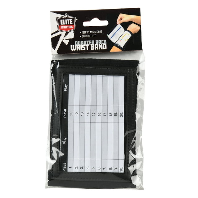 Elite Athletics Quarterback Wrist Band, Wrist Playbook for Football