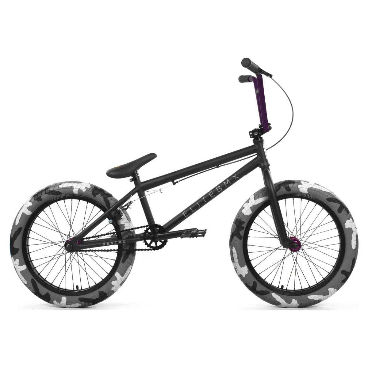 Elite BMX Unisex 20'' Destro Bicycle, Black/Camo/Purple - Walmart.com