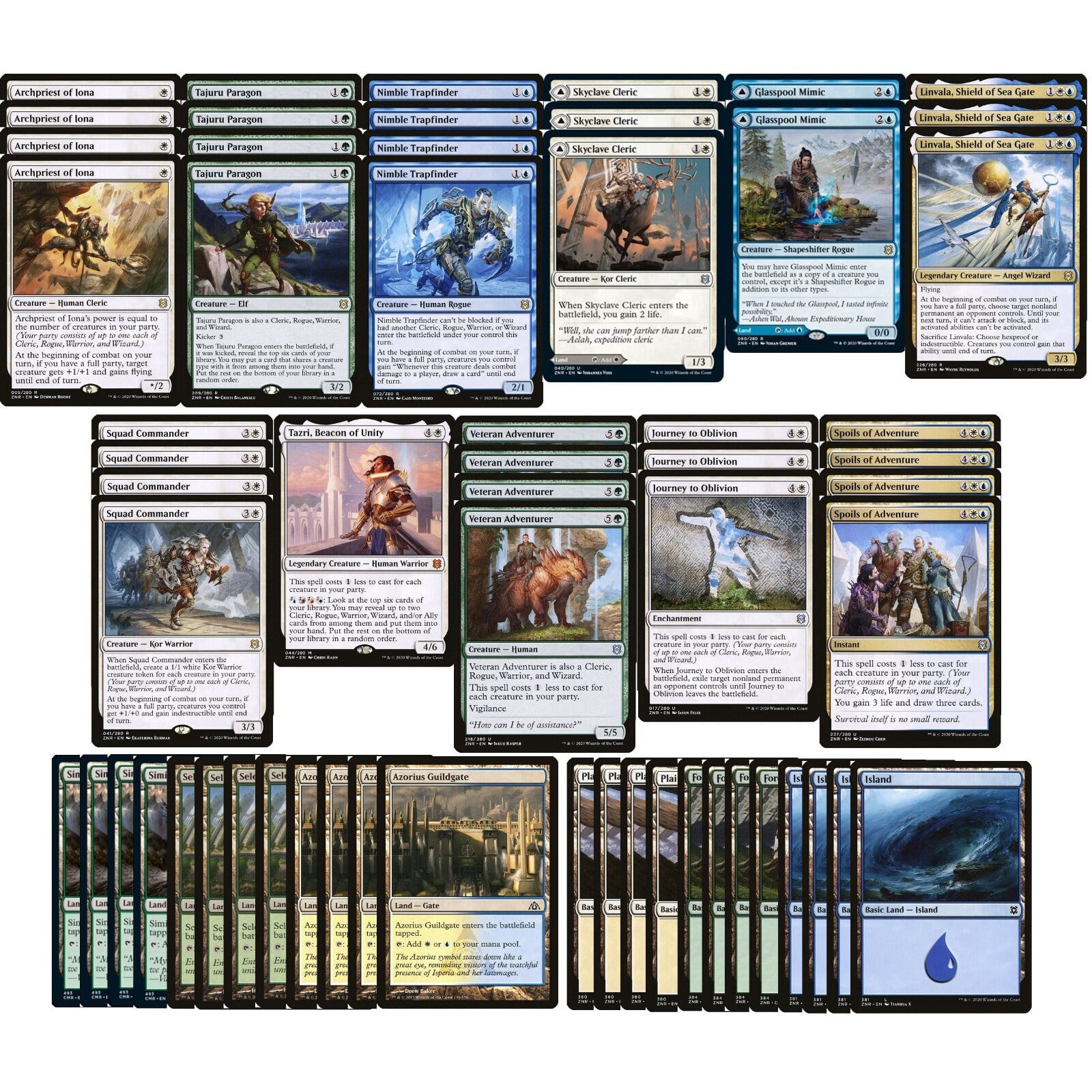 MTG Bant Brokers Shield Deck - Blue White Green Modern Legal 60 Card Magic Deck