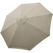 Elite Beige Replacement Canopy for Round 9FT Patio Umbrellas with 8 Ribs (Canopy Only)