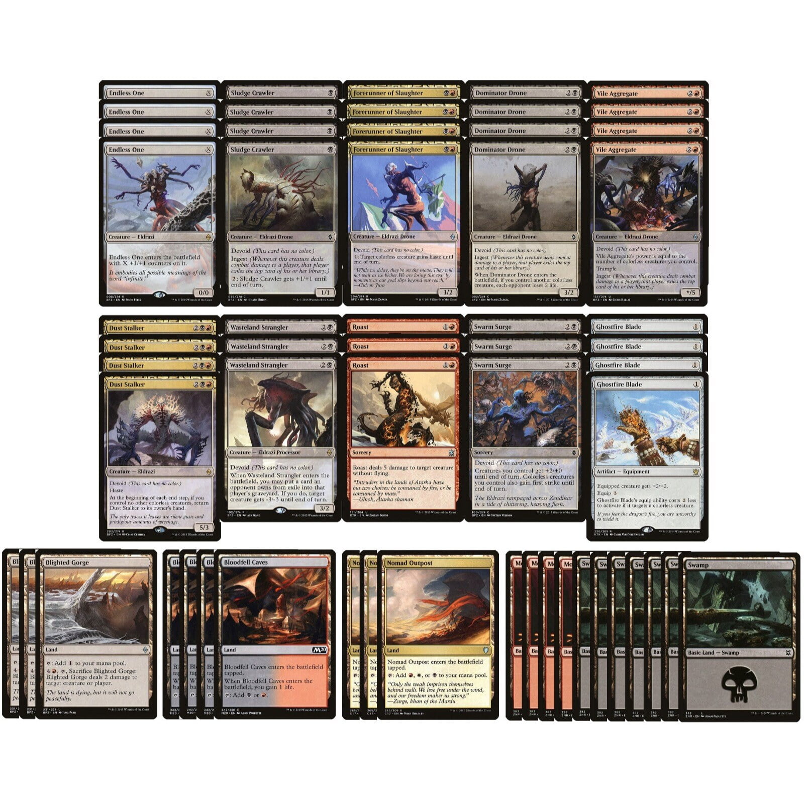 Elite Black Red Eldrazi Deck MTG Magic the Gathering Ready to Play!!!