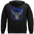 thumbnail image 1 of Elite Breed Law Enforcement Eagle Law Enforcement 8oz 50/50 Black Hooded Sweat Shirt Large, 1 of 1