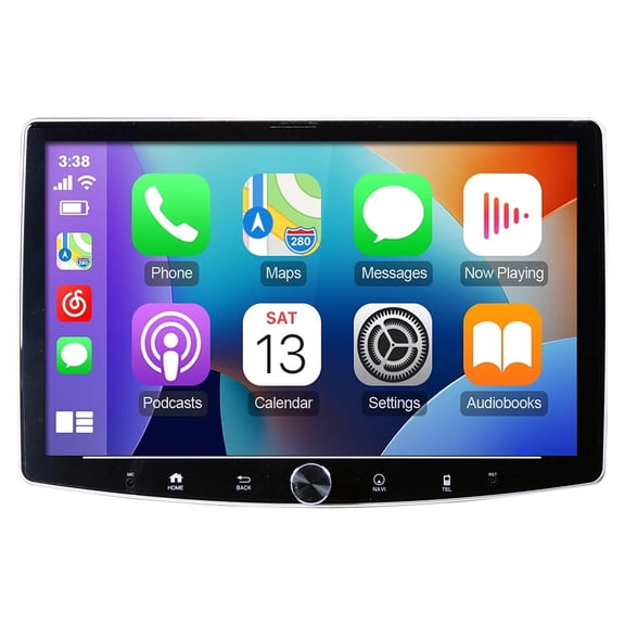 Elite Car Audio EA10ACP 10.1 Single DIN Touchscreen Receiver AM/FM, Bluetooth, Wired & Wireless CarPlay, Android Auto