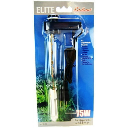 Elite Compact Radiant Aquarium Heater, 75-Watt